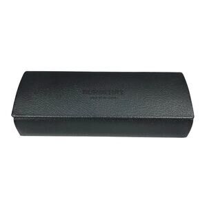 BURBERRY BLACK EYEGLASS CASE – EMBOSSED LOGO – MADE IN ITALY – 6" x 2.5" x 1.5"